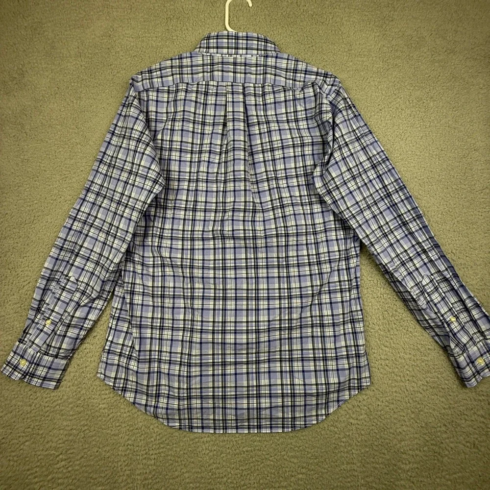 Polo Ralph Lauren Mens Plaid Shirt Small Classic Fit‎ Button Down Blue White